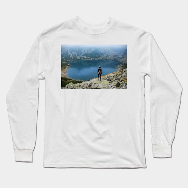 Mountain lake Long Sleeve T-Shirt by artesonraju